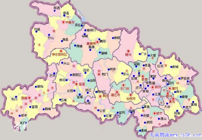 湖北省物流运输地图