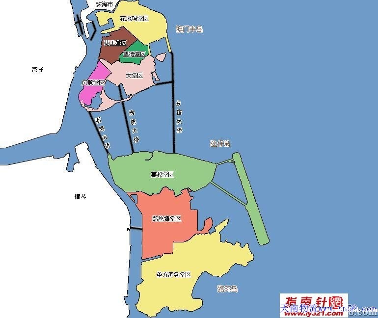 东莞到澳门物流地图